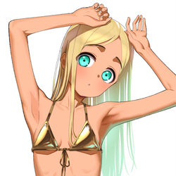 This is a pixiv picture whose title is ライラさんの金ビキニ.