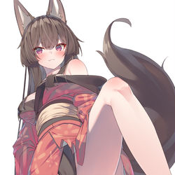 This is a pixiv picture whose title is 黒い狐.
