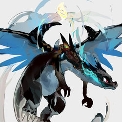 This is a pixiv picture whose title is メガリザードンX.