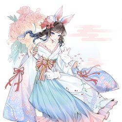 This is a pixiv picture whose title is 白兎🌸🐇.