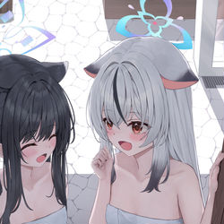 This is a pixiv picture whose title is ちびシュン&ココナ(2/2).
