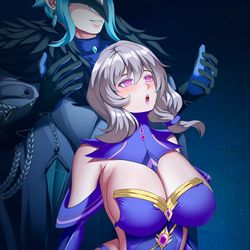 This is a pixiv picture whose title is リサ「悪堕ち」.