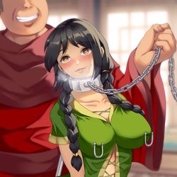 This is a pixiv picture whose title is Jin (Avatar:TLA)「奴隷」.