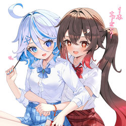 This is a pixiv picture whose title is JK フリーナ胡桃.