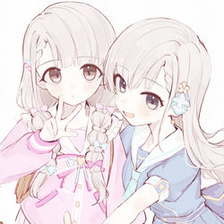 This is a pixiv picture whose title is 久川姉妹.