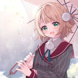 This is a pixiv picture whose title is 紫陽花畑でつかまえて.