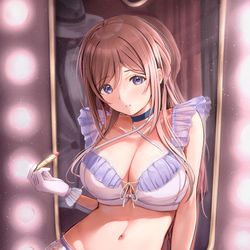 This is a pixiv picture whose title is clumsy trick.