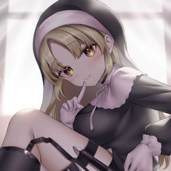 This is a pixiv picture whose title is 「内緒ですよ」.