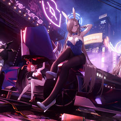 This is a pixiv picture whose title is 画了c&c 4人组，第一次使用3d辅助。.