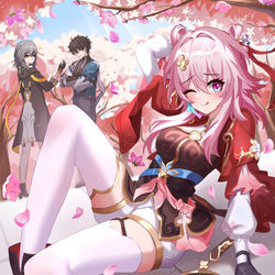 This is a pixiv picture whose title is 三月七.