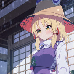 This is a pixiv picture whose title is 雨宿り.