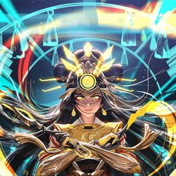 This is a pixiv picture whose title is Amaterasu kiriko.