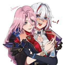 This is a pixiv picture whose title is 蛇さんと犬王子.