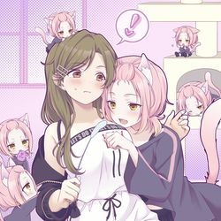 This is a pixiv picture whose title is 🐱.