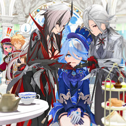 This is a pixiv picture whose title is 【原神MMD】フリーナさん、召使さん その他諸々.