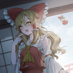 This is a pixiv picture whose title is 霊夢がいないうちに....