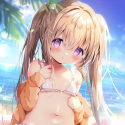 This is a pixiv picture whose title is 新しい水着どうかな…？.
