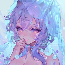 This is a pixiv picture whose title is 甘雨.
