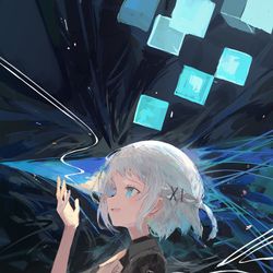 This is a pixiv picture whose title is 白線.