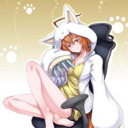 This is a pixiv picture whose title is ねこパーカータキオン.
