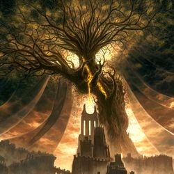 This is a pixiv picture whose title is SHADOW OF THE ERDTREE.