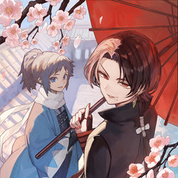 This is a pixiv picture whose title is 加州くんと安定くん.
