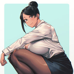 This is a pixiv picture whose title is 美人女上司滝沢さん.