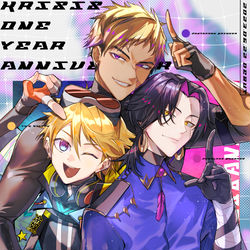 This is a pixiv picture whose title is Happy 1 year Anniversary.