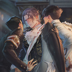 This is a pixiv picture whose title is 親友バロ.