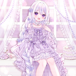 This is a pixiv picture whose title is 🧁💜.