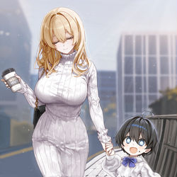 This is a pixiv picture whose title is 母娘デート.