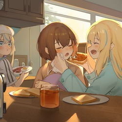 This is a pixiv picture whose title is 朝ごはん.