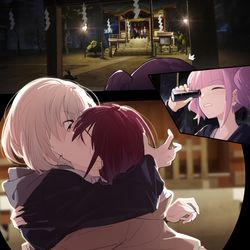 This is a pixiv picture whose title is 绝……绝对亲上了吧.