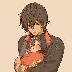 This is a pixiv picture whose title is 大倶利伽羅さんとかしゃぎり.