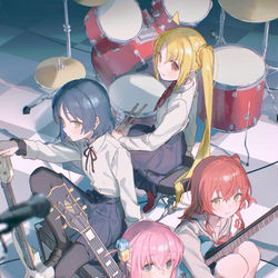 This is a pixiv picture whose title is 結束バンド.