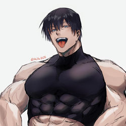 This is a pixiv picture whose title is 頼めば何でも着てくれる甚爾くん.