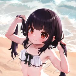 This is a pixiv picture whose title is Lulla on beach👙.
