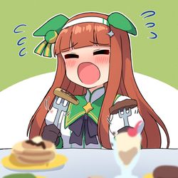 This is a pixiv picture whose title is ハチャメチャで大食いスズカ可愛い！！.
