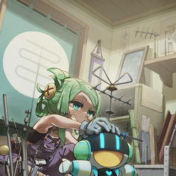 This is a pixiv picture whose title is のんびりイラスト「アンテナショップ」.