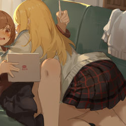 This is a pixiv picture whose title is 私を見て.