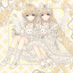 This is a pixiv picture whose title is TWINS MILKY ANGEL.