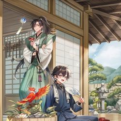 This is a pixiv picture whose title is 『戦国一の職人　天野宗助』.