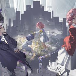 This is a pixiv picture whose title is 白荆回廊.