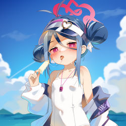 This is a pixiv picture whose title is 合歓垣フブキ(水着).