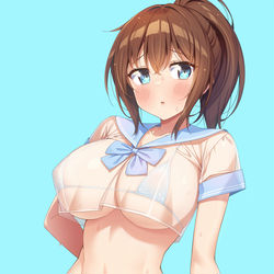 This is a pixiv picture whose title is 涼しい制服.