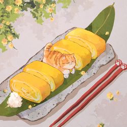 This is a pixiv picture whose title is 卵焼きねこ🐈🍳.