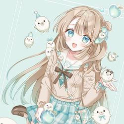 This is a pixiv picture whose title is 🍏.