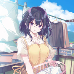 This is a pixiv picture whose title is 玄関前で顔の良すぎるダウナー系美少女を拾ったら…２.