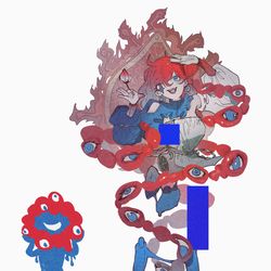 This is a pixiv picture whose title is ミャクミャク様.