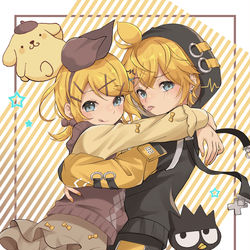 This is a pixiv picture whose title is 🍮サンリオコラボ🐧リンレン🧡💛.